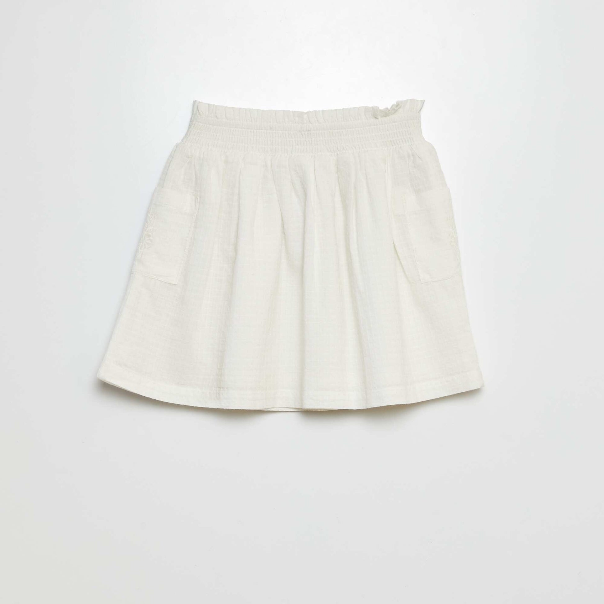 Jupe courte évasée BLANC