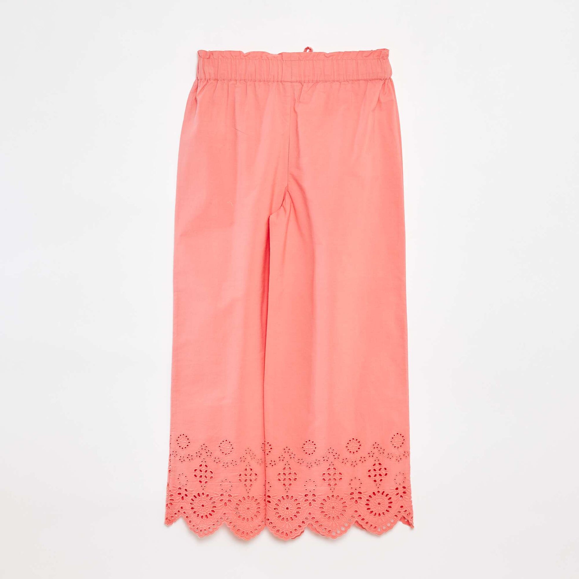 Pantalon large avec broderies anglaises ROSE