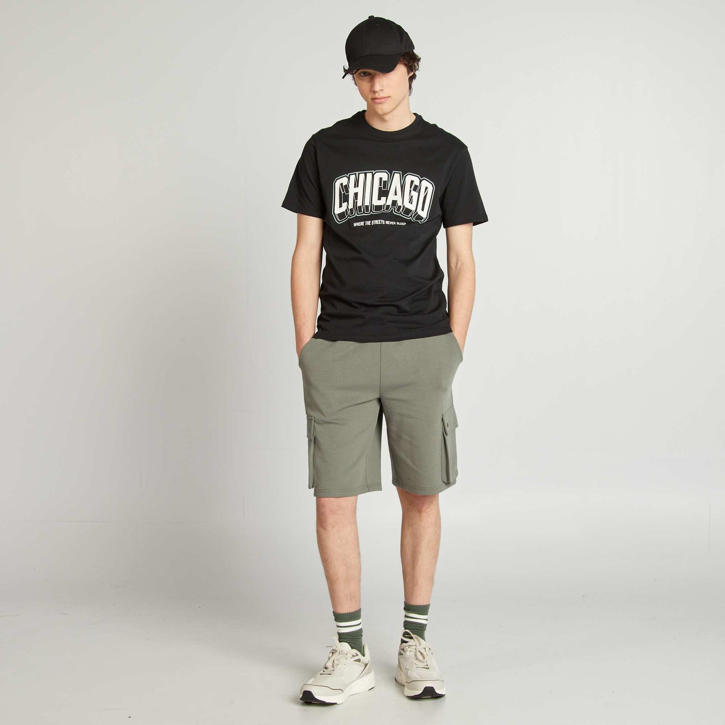 Tee-shirt en jersey imprimé NOIR