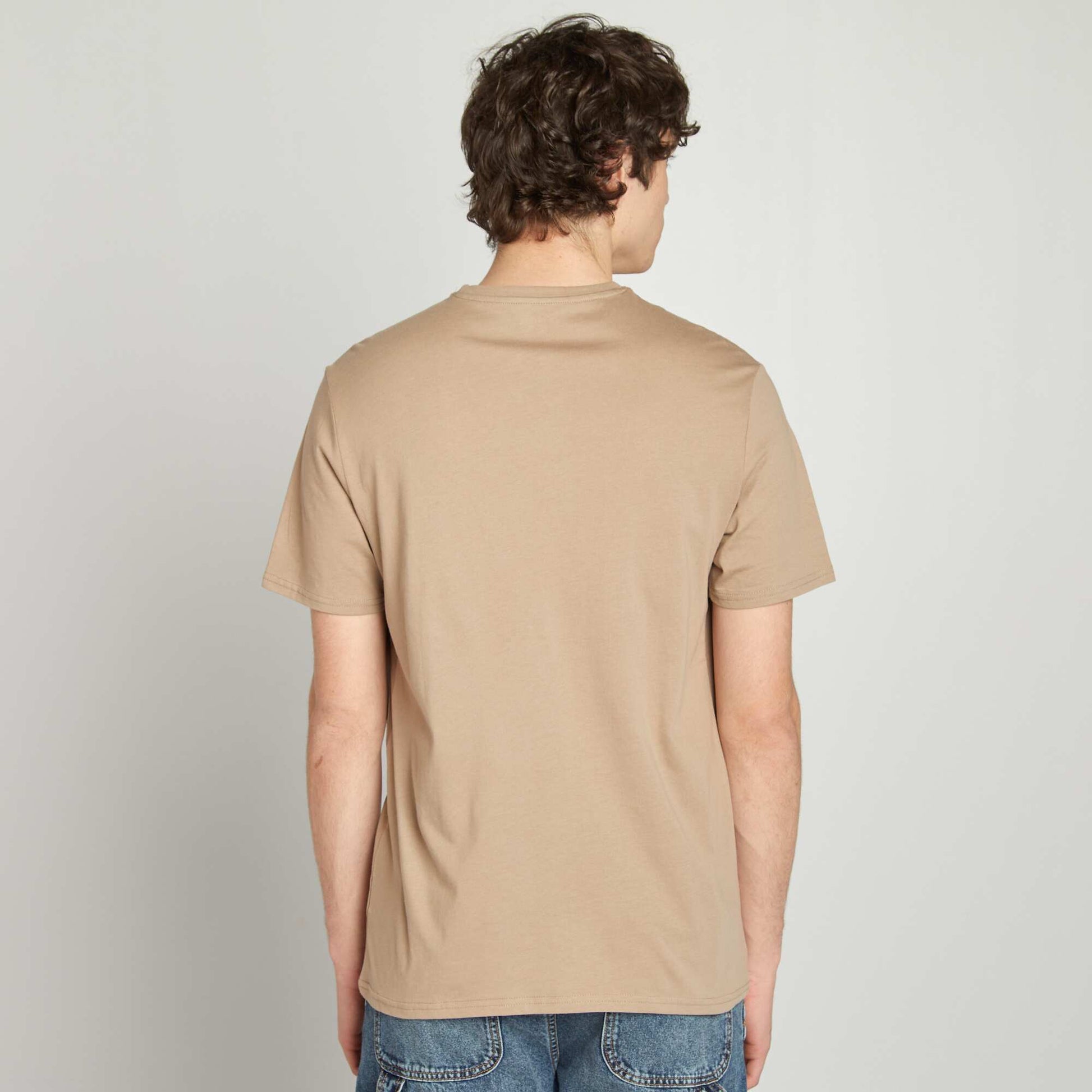 Tee-shirt en jersey imprimé BEIGE