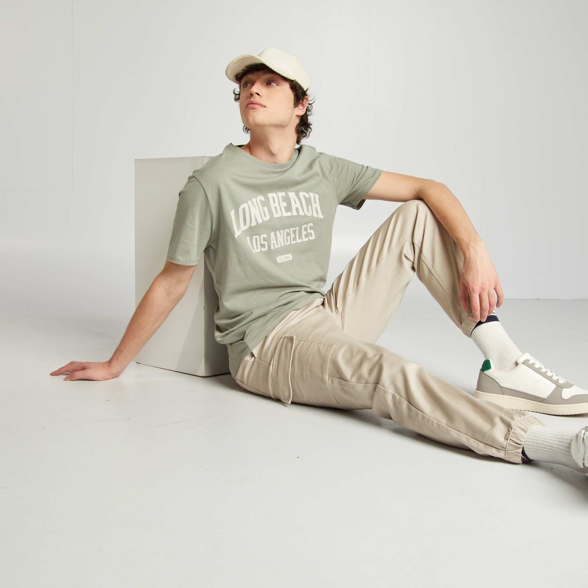 Tee-shirt en jersey imprimé VERT