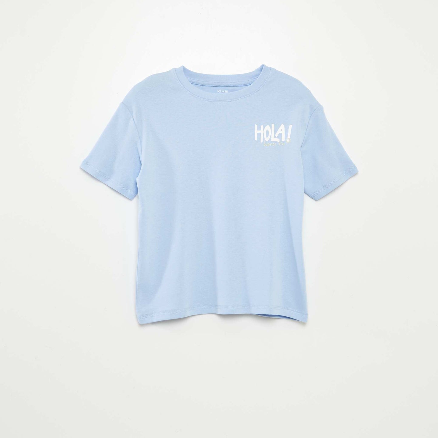 T-shirt imprimé recto/verso manches courtes BLEU