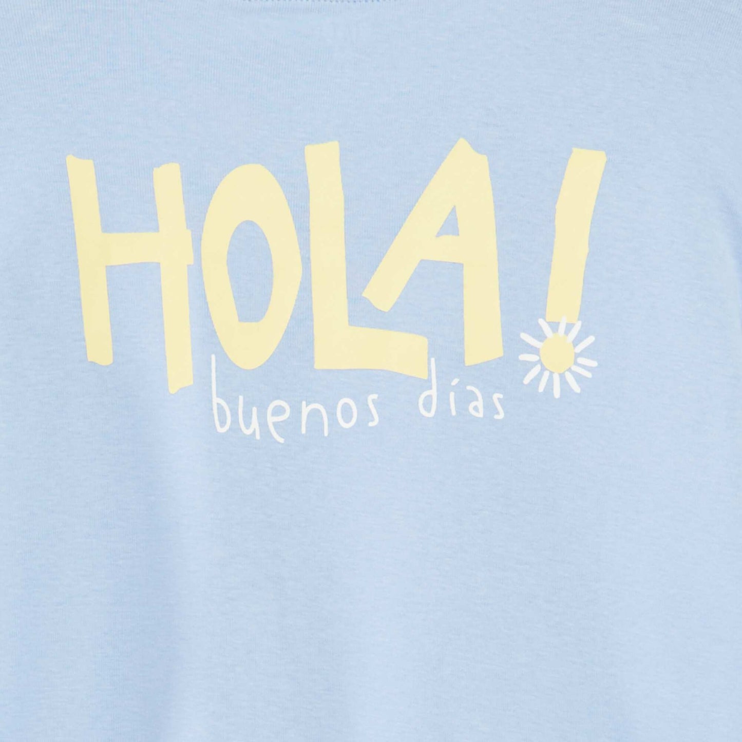 T-shirt imprimé recto/verso manches courtes BLEU
