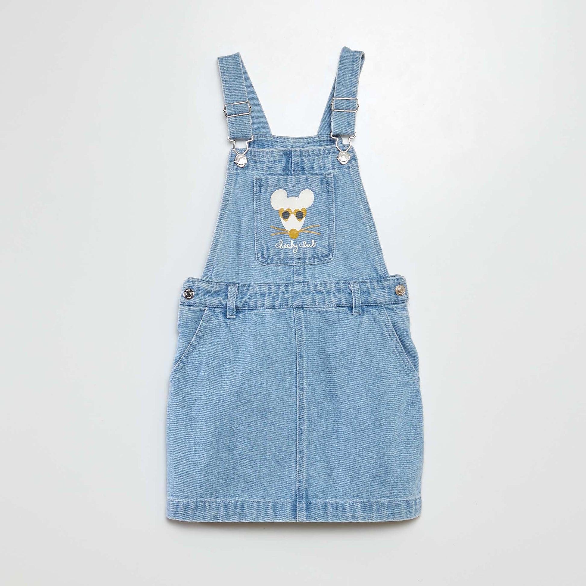 Robe salopette avec poche - Grafik Edition BLANC