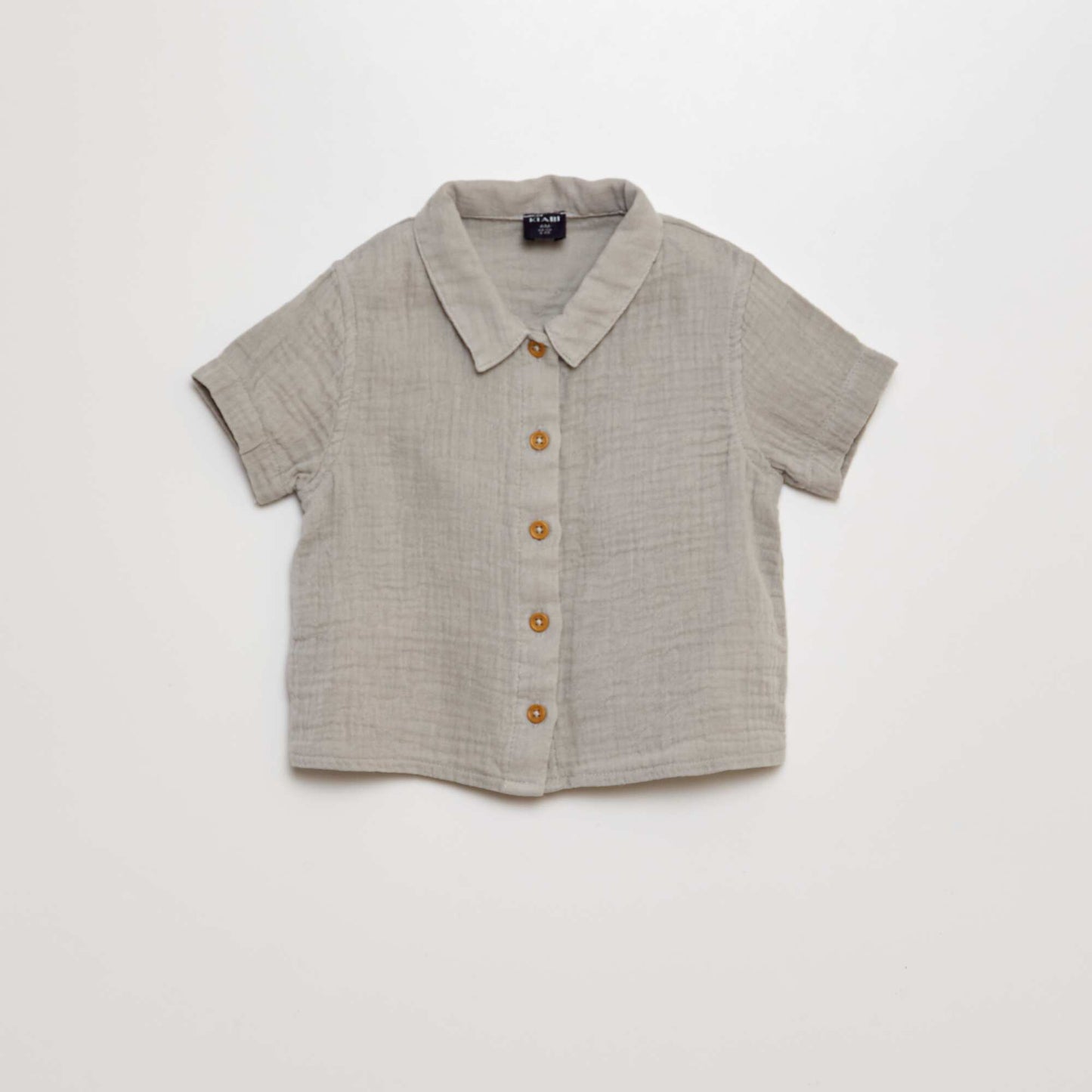 Ensemble chemise + short en gaze de coton - 2 pièces GRIS