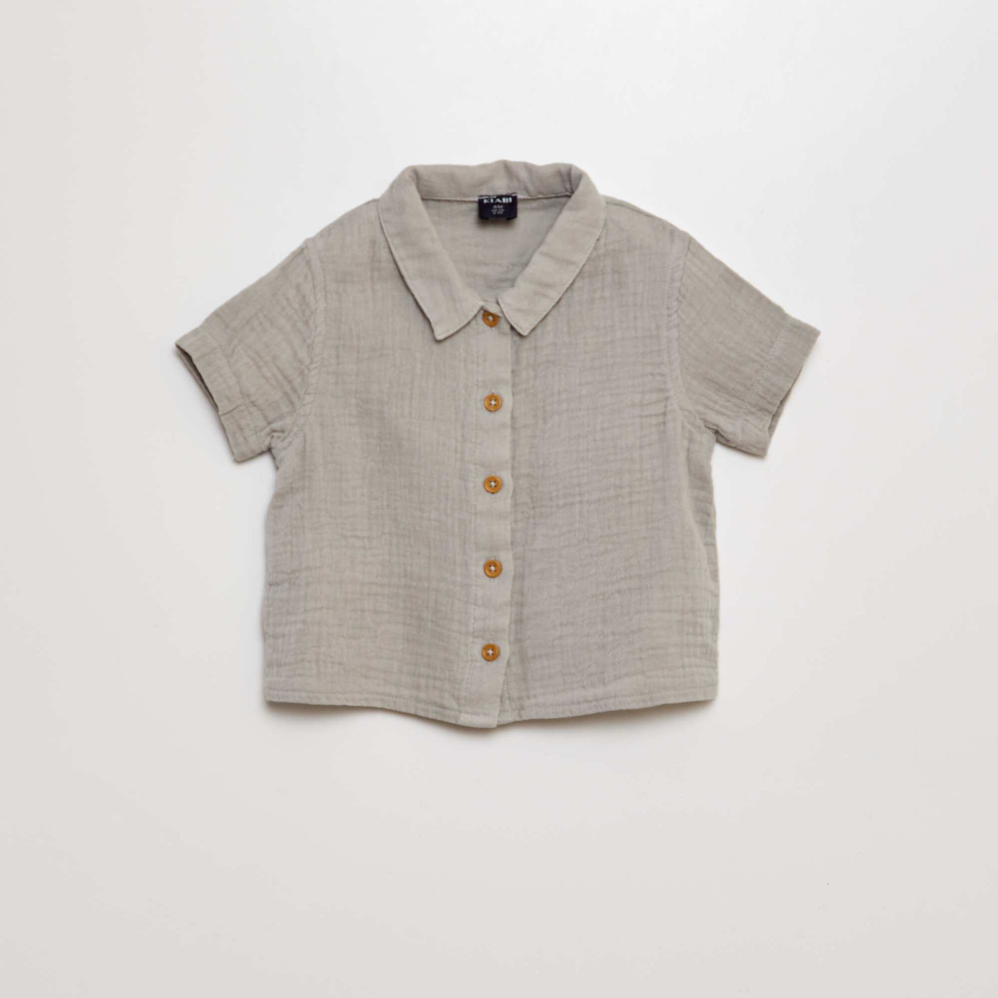 Ensemble chemise + short en gaze de coton - 2 pièces GRIS