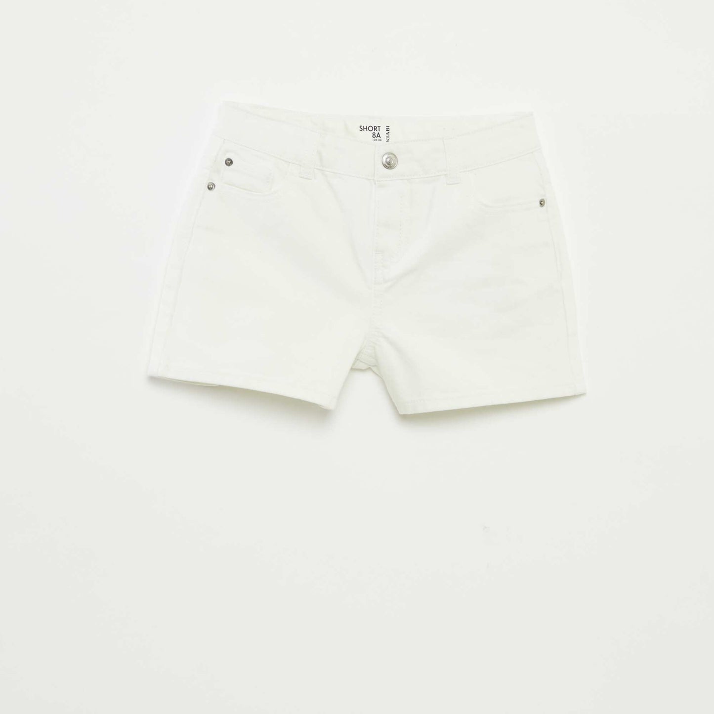 Short en jean BLANC