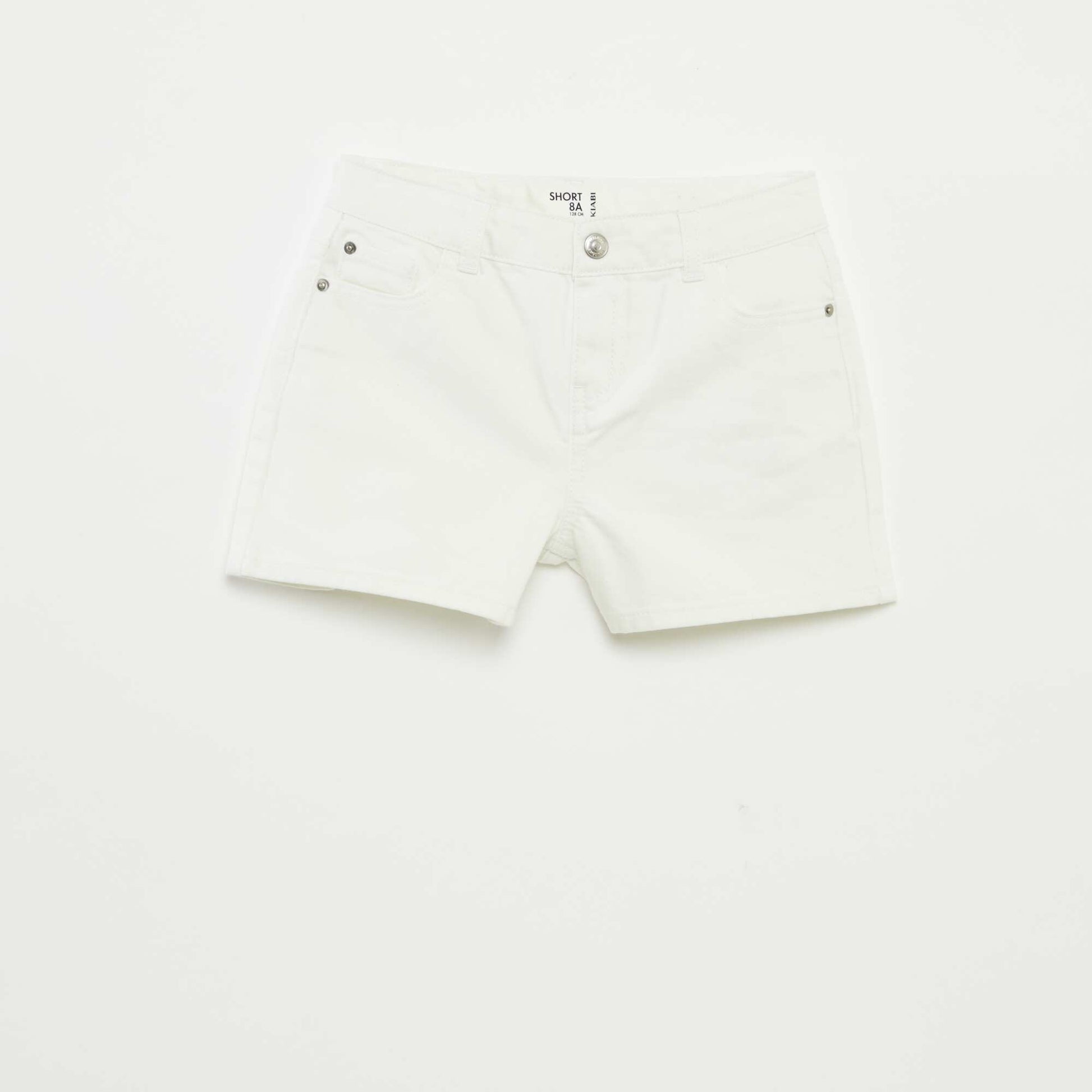 Short en jean BLANC