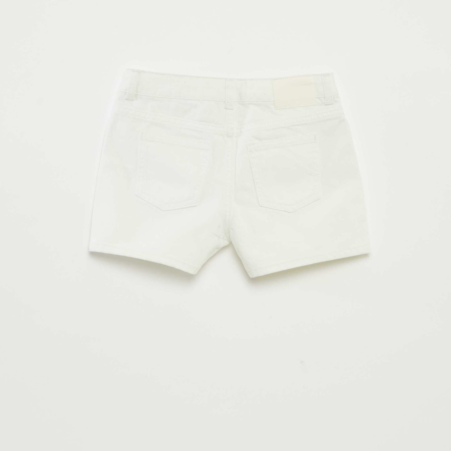 Short en jean BLANC