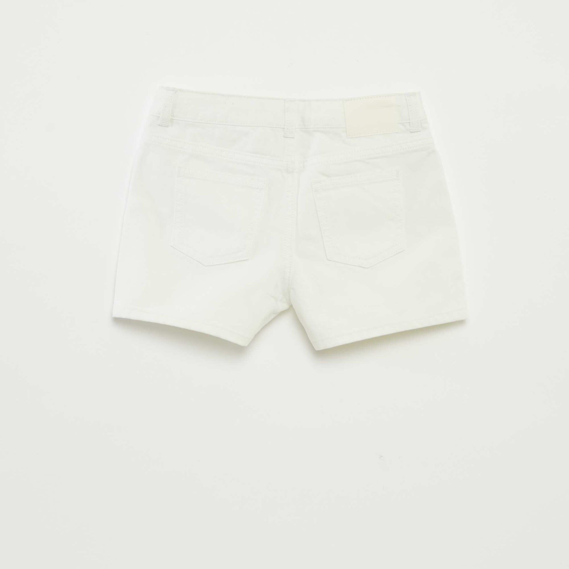 Short en jean BLANC