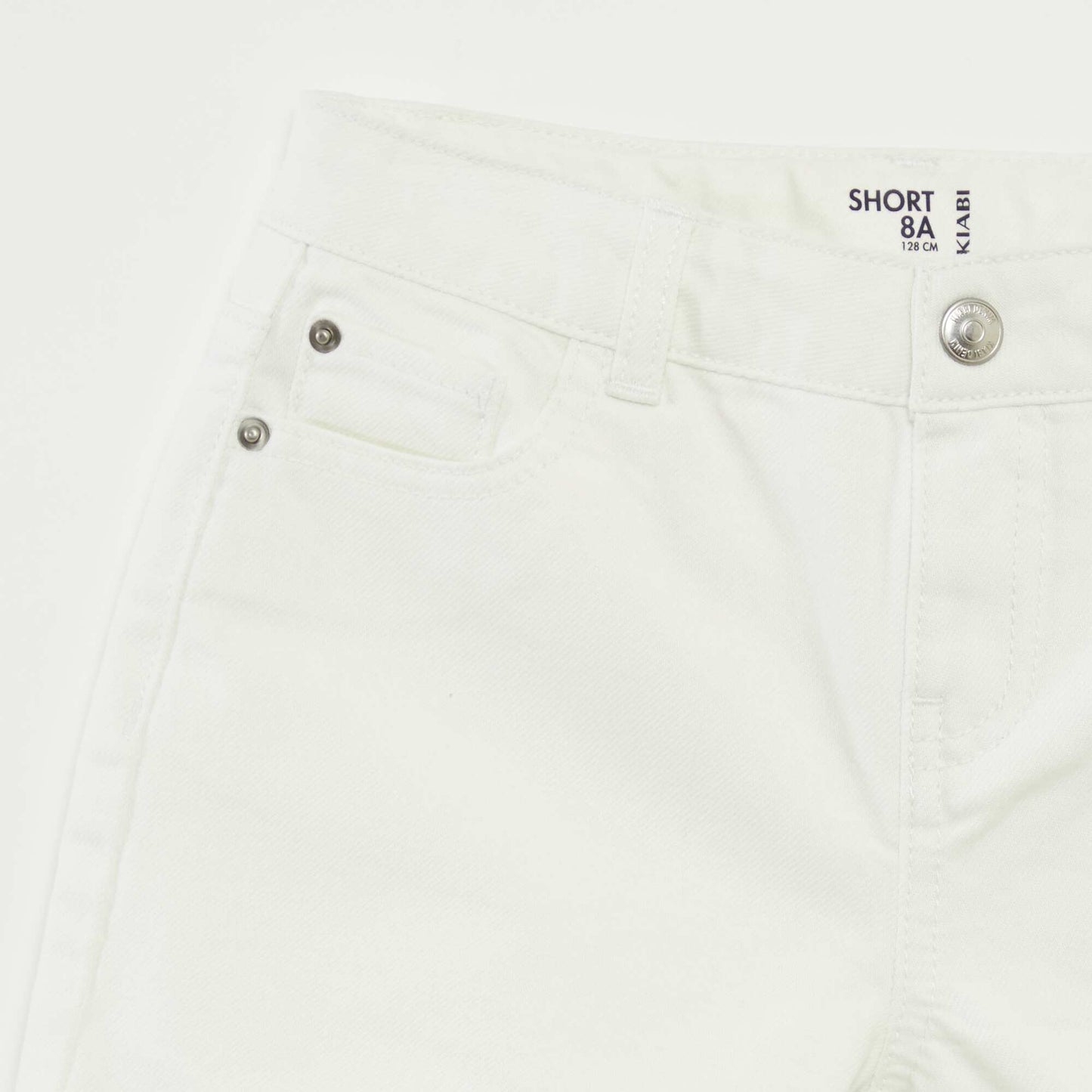 Short en jean BLANC