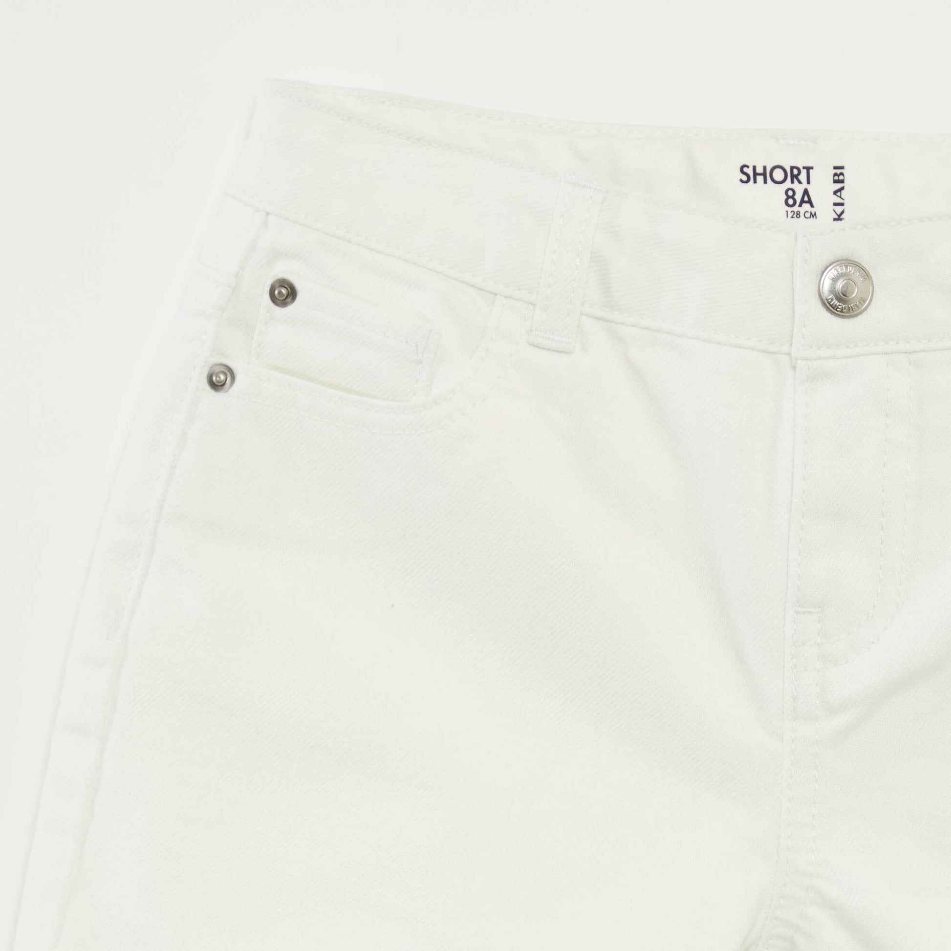 Short en jean BLANC