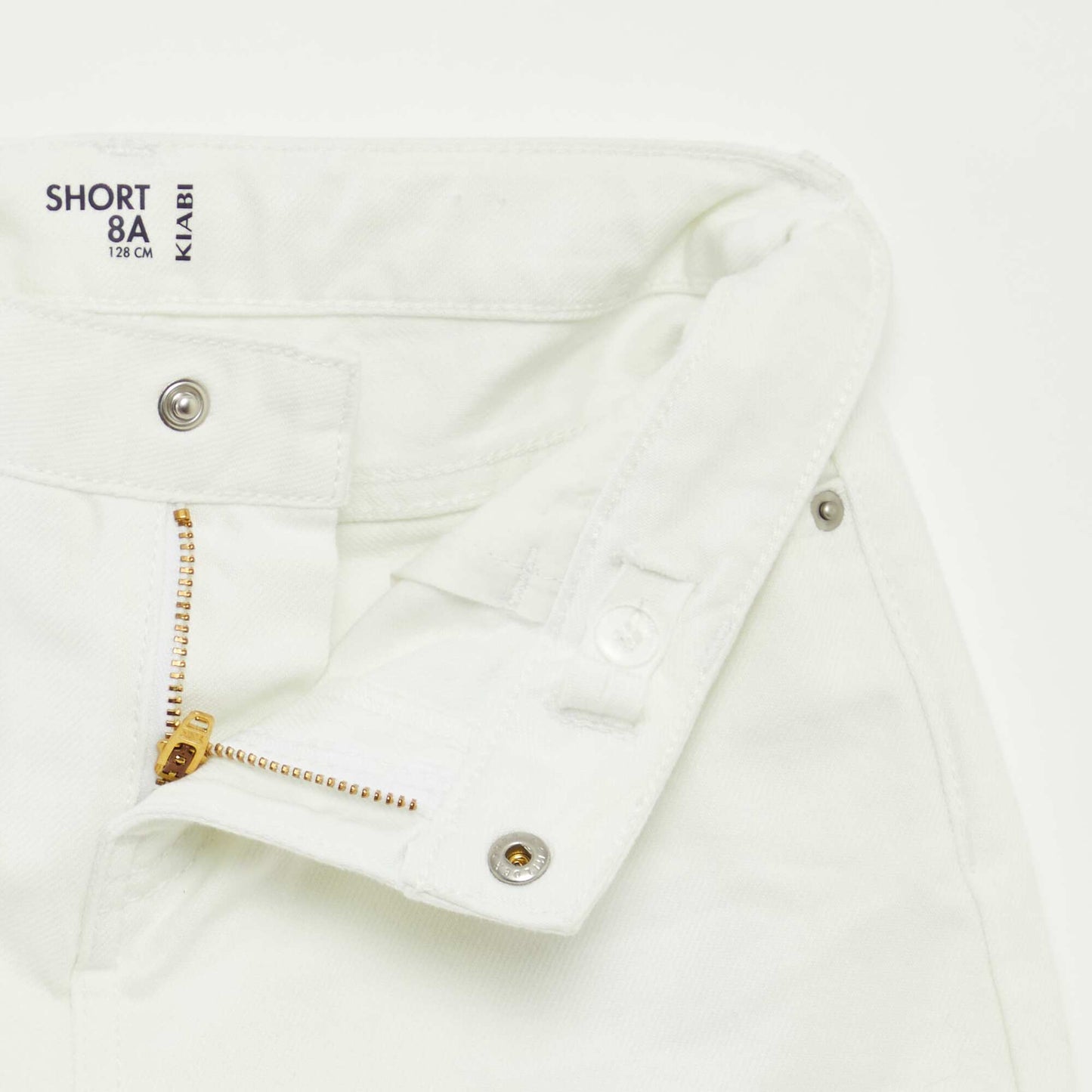 Short en jean BLANC
