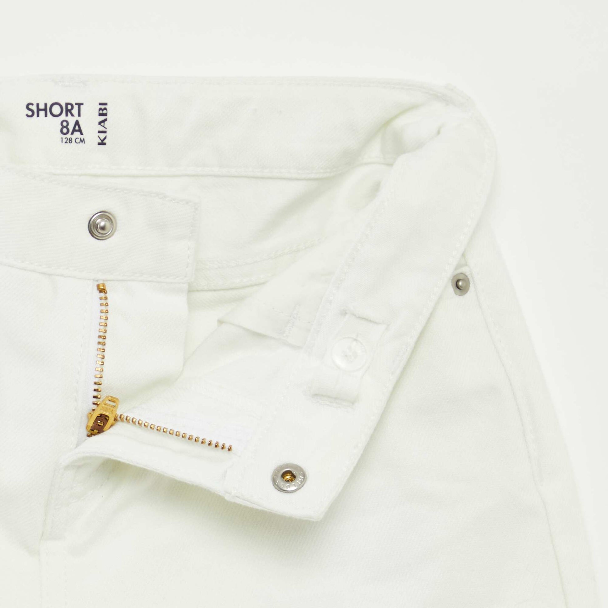 Short en jean BLANC