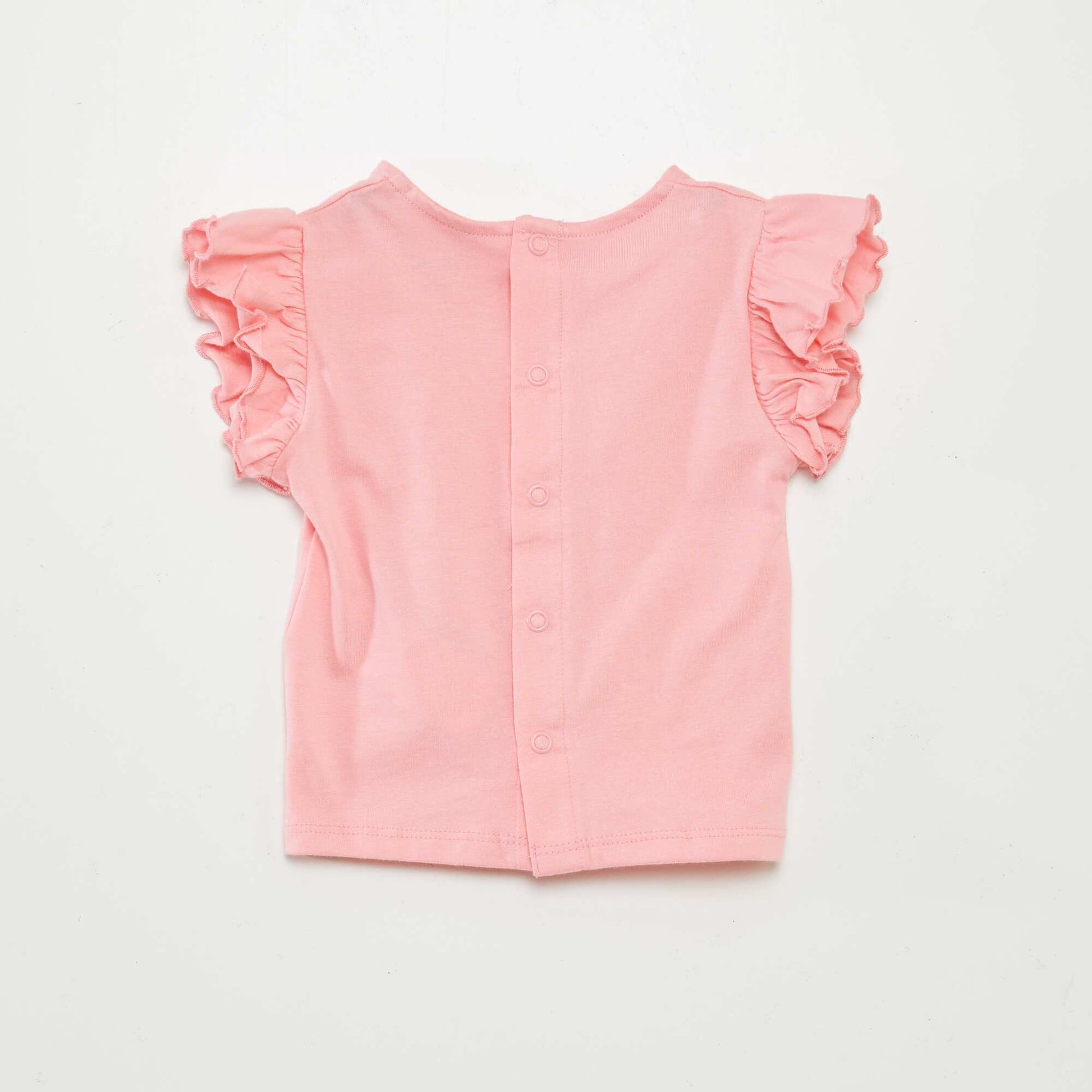 T-shirt à manches courtes volantées ROSE