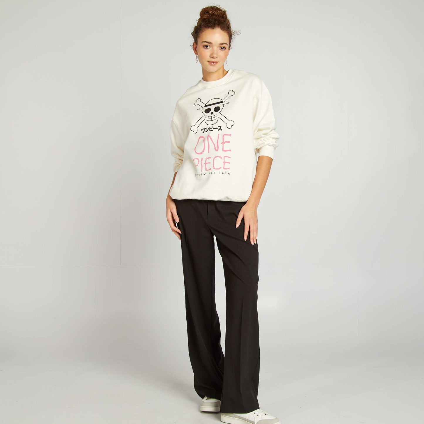 Sweat imprimé 'One Piece' BLANC