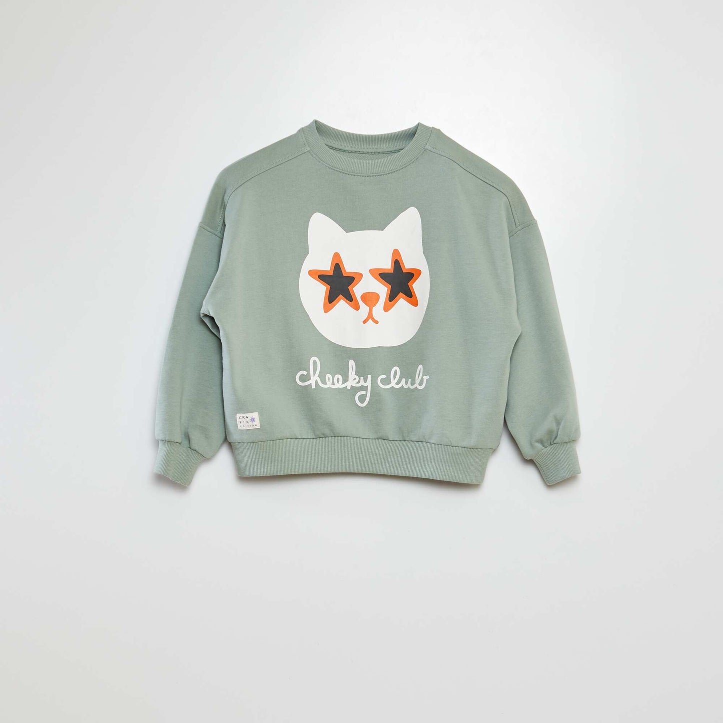 Sweat en molleton imprimé - Grafik Edition VERT