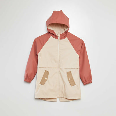 Parka à capuche déperlant ORANGE
