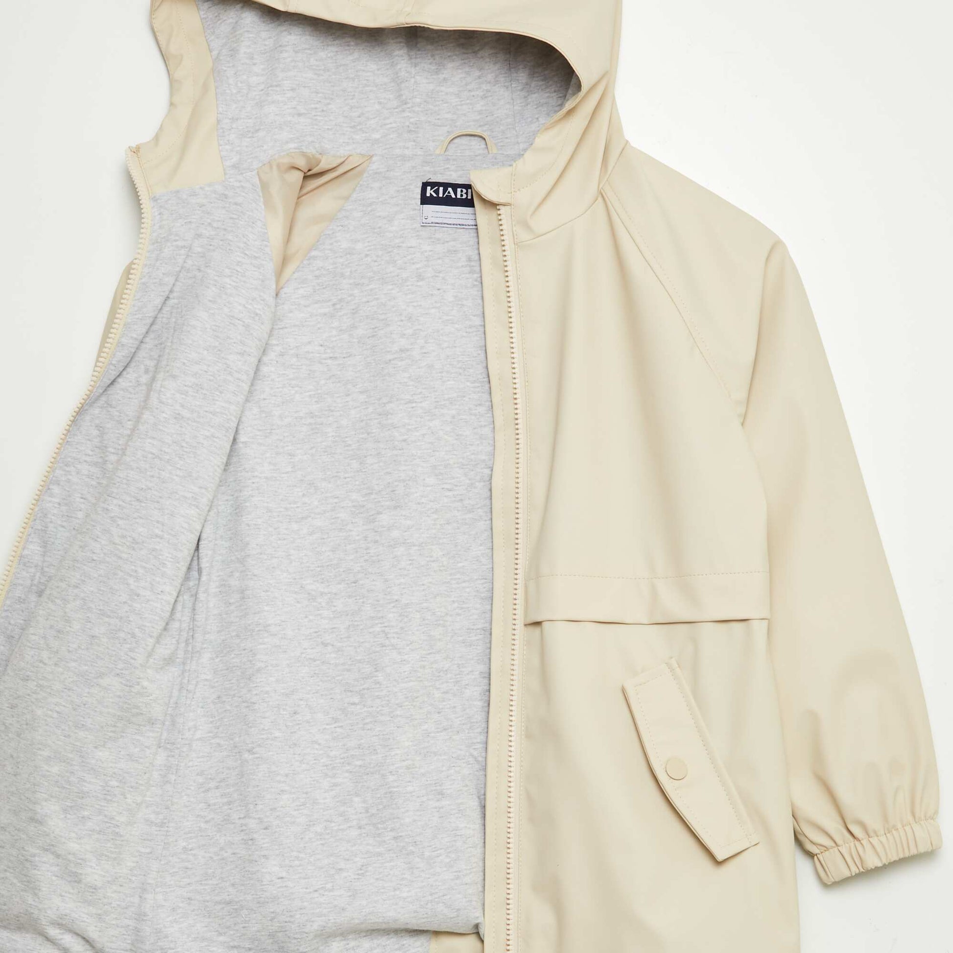 Parka à capuche déperlant BEIGE