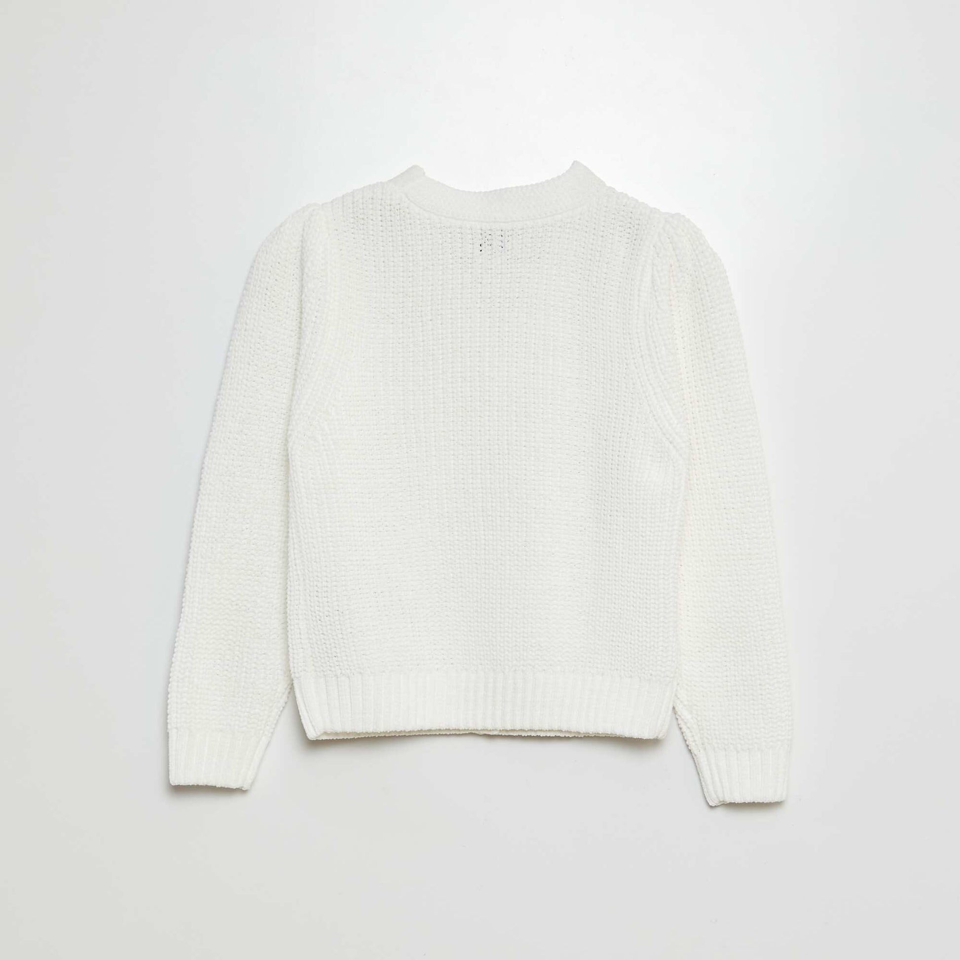 Gilet en maille doudou blanc