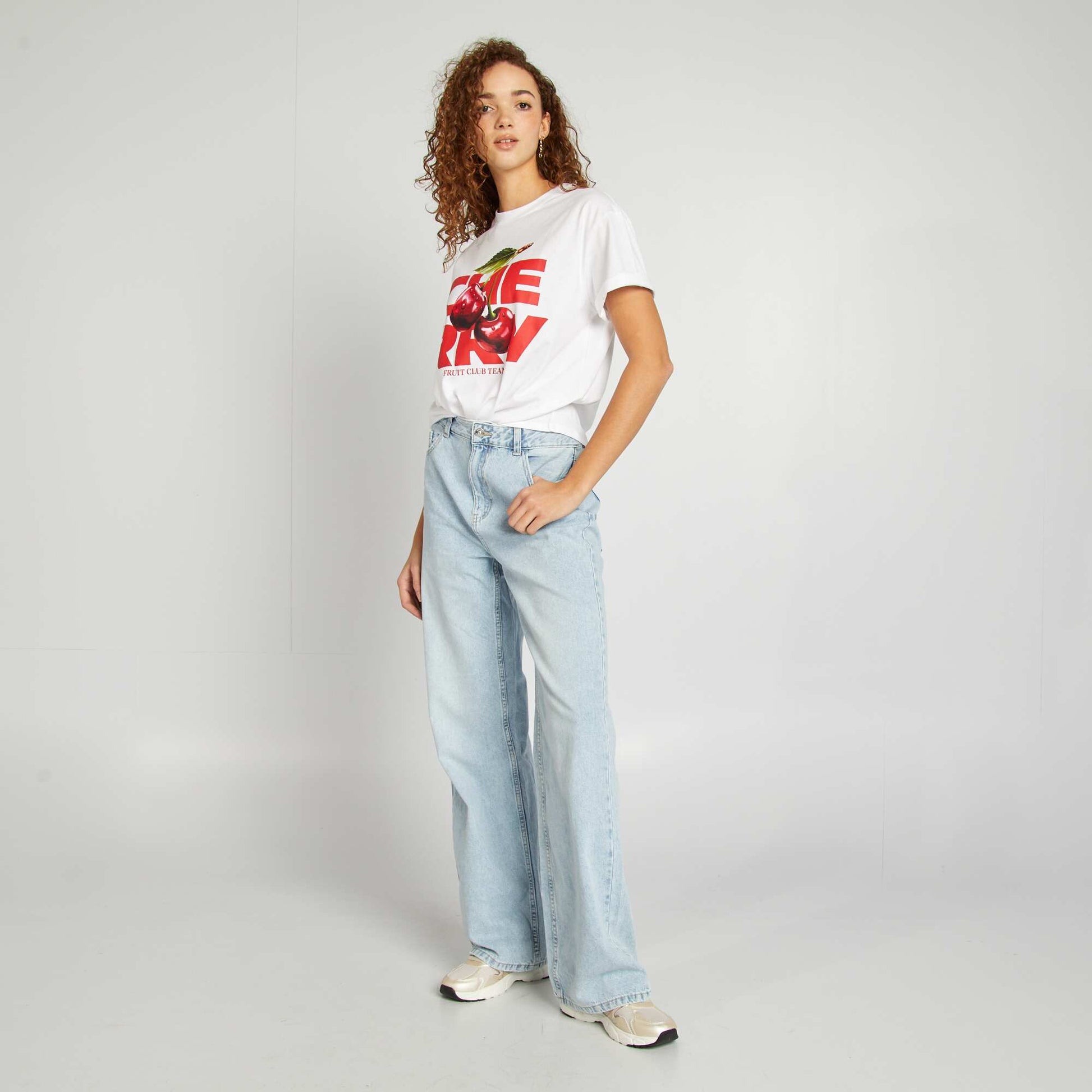 T-shirt oversize imprimé BLANC