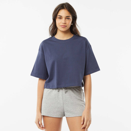 T-shirt uni coupe courte manches courtes BLEU
