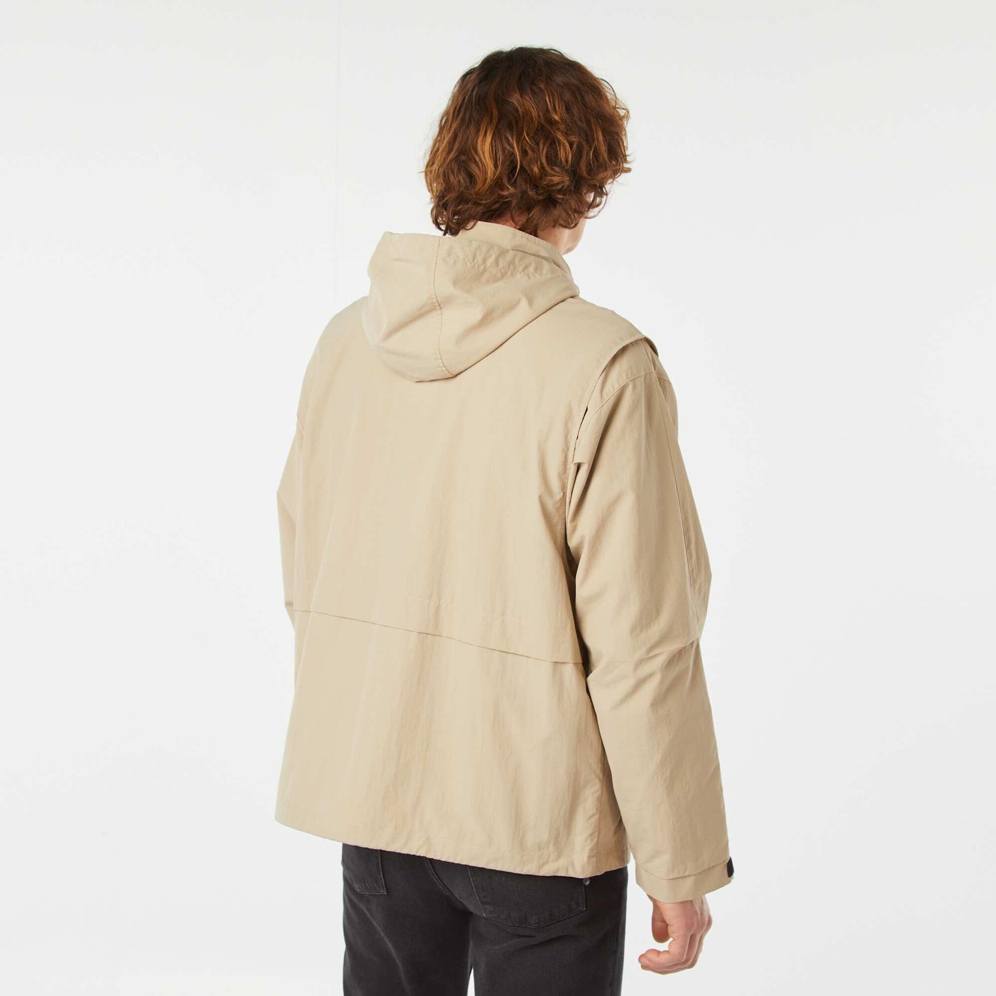 Coupe-vent déperlant avec manches amovibles BEIGE