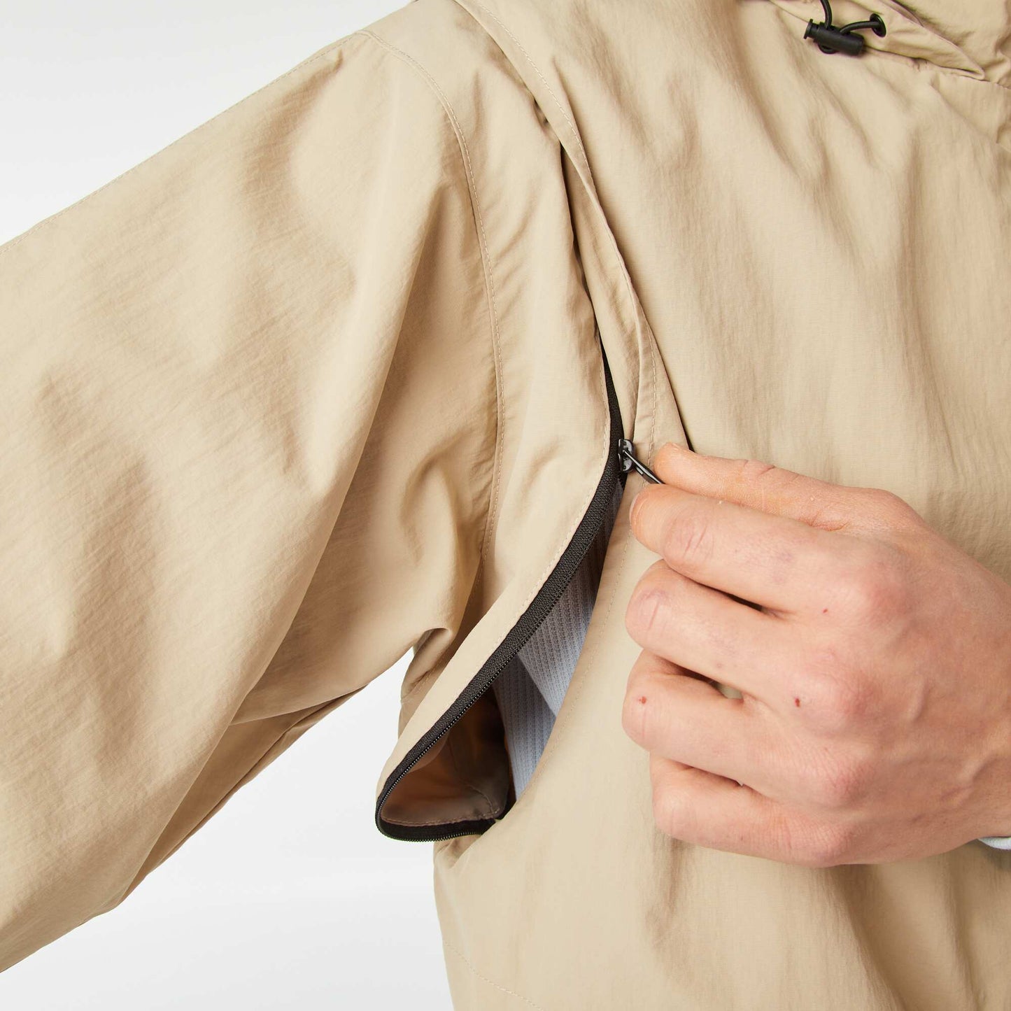 Coupe-vent déperlant avec manches amovibles BEIGE