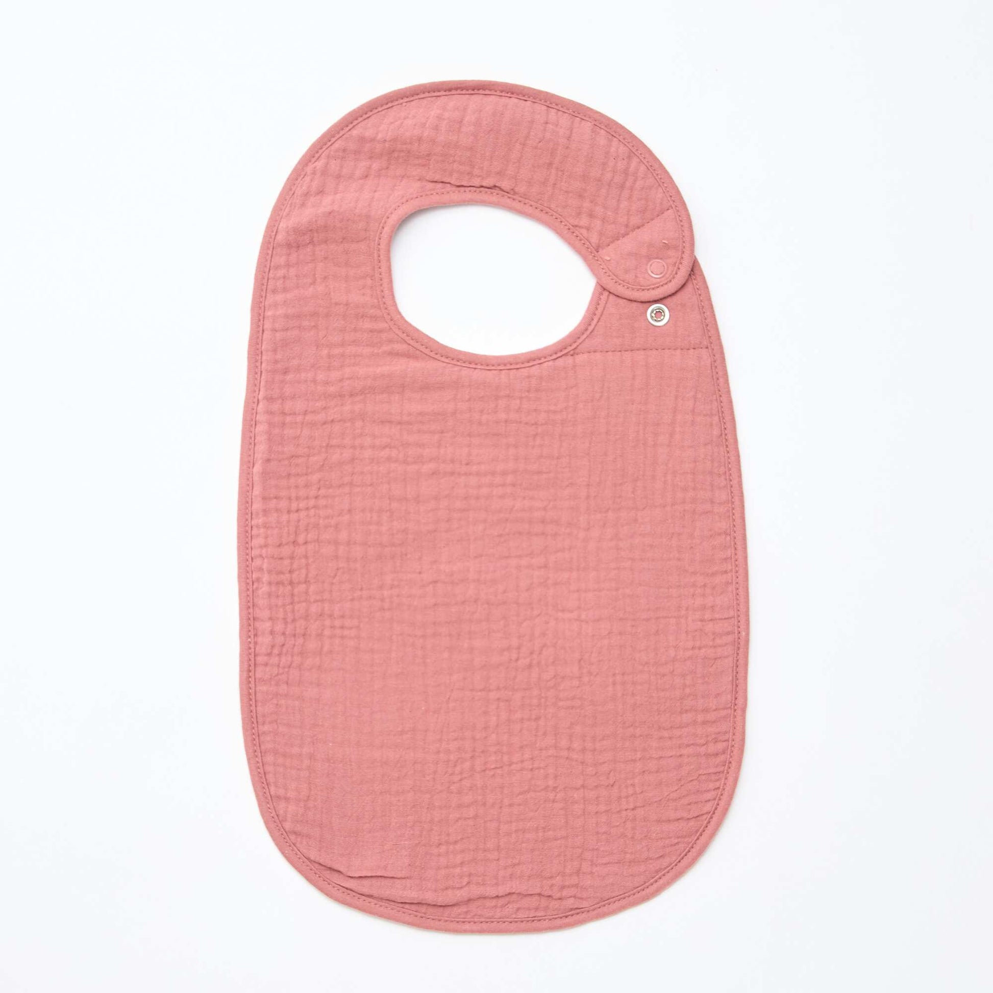 Lot de 3 bavoirs en gaze de coton doublure en éponge ROSE
