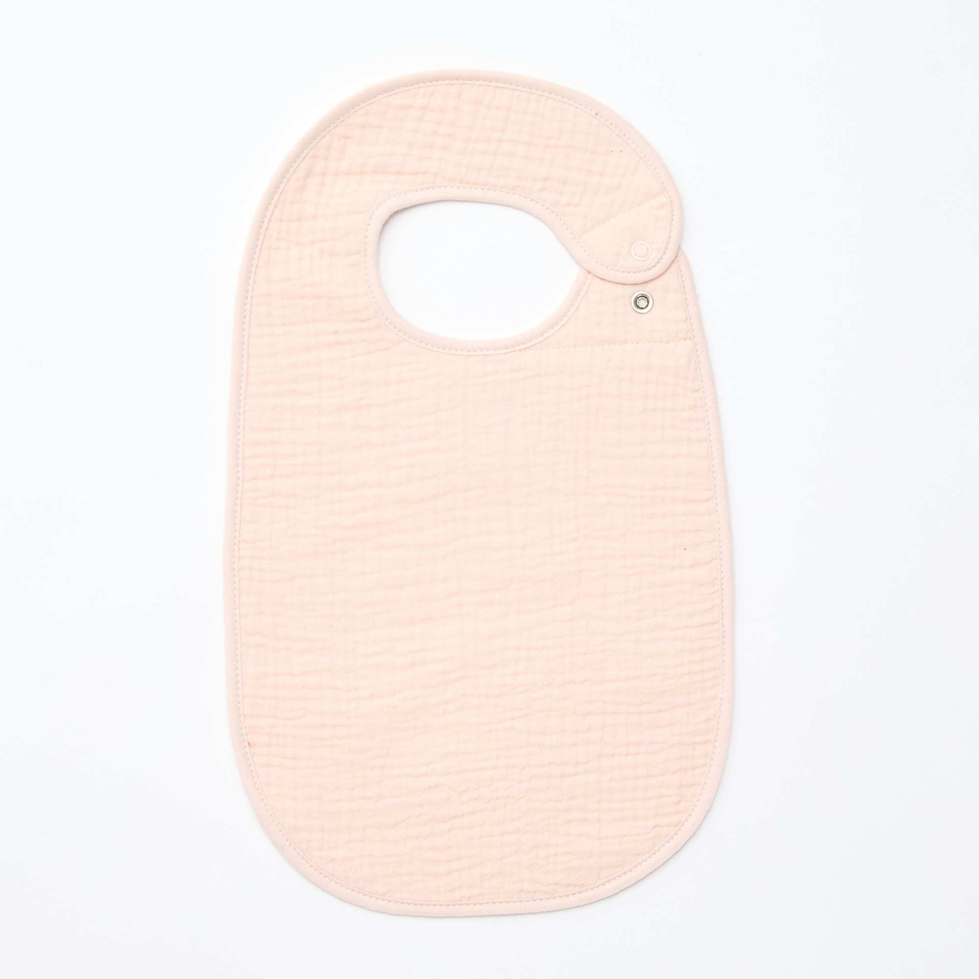 Lot de 3 bavoirs en gaze de coton doublure en éponge ROSE