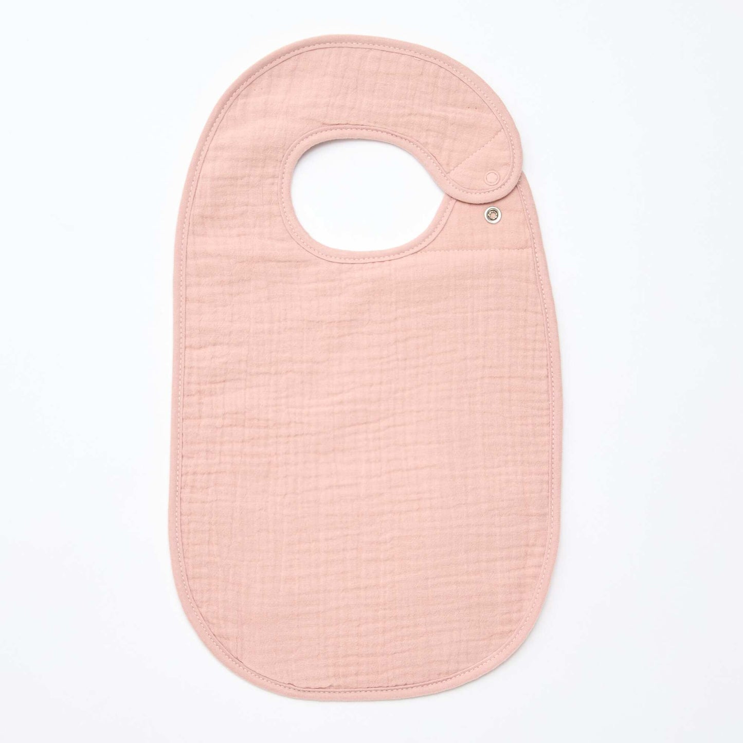 Lot de 3 bavoirs en gaze de coton doublure en éponge ROSE