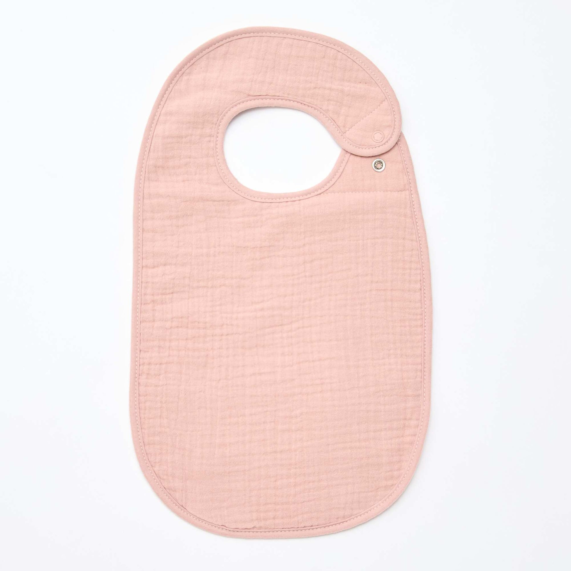 Lot de 3 bavoirs en gaze de coton doublure en éponge ROSE