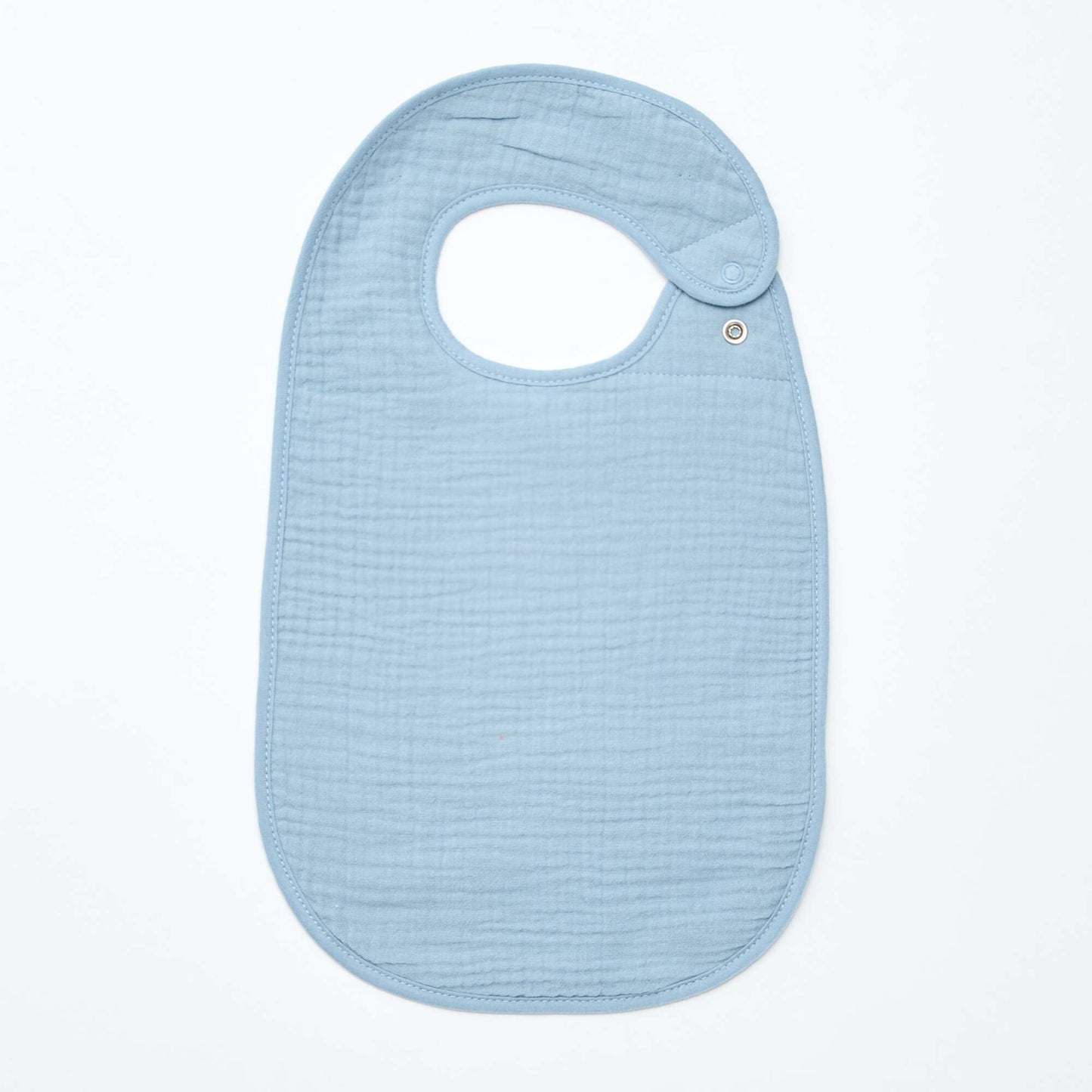 Lot de 3 bavoirs en gaze de coton doublure en éponge BLEU