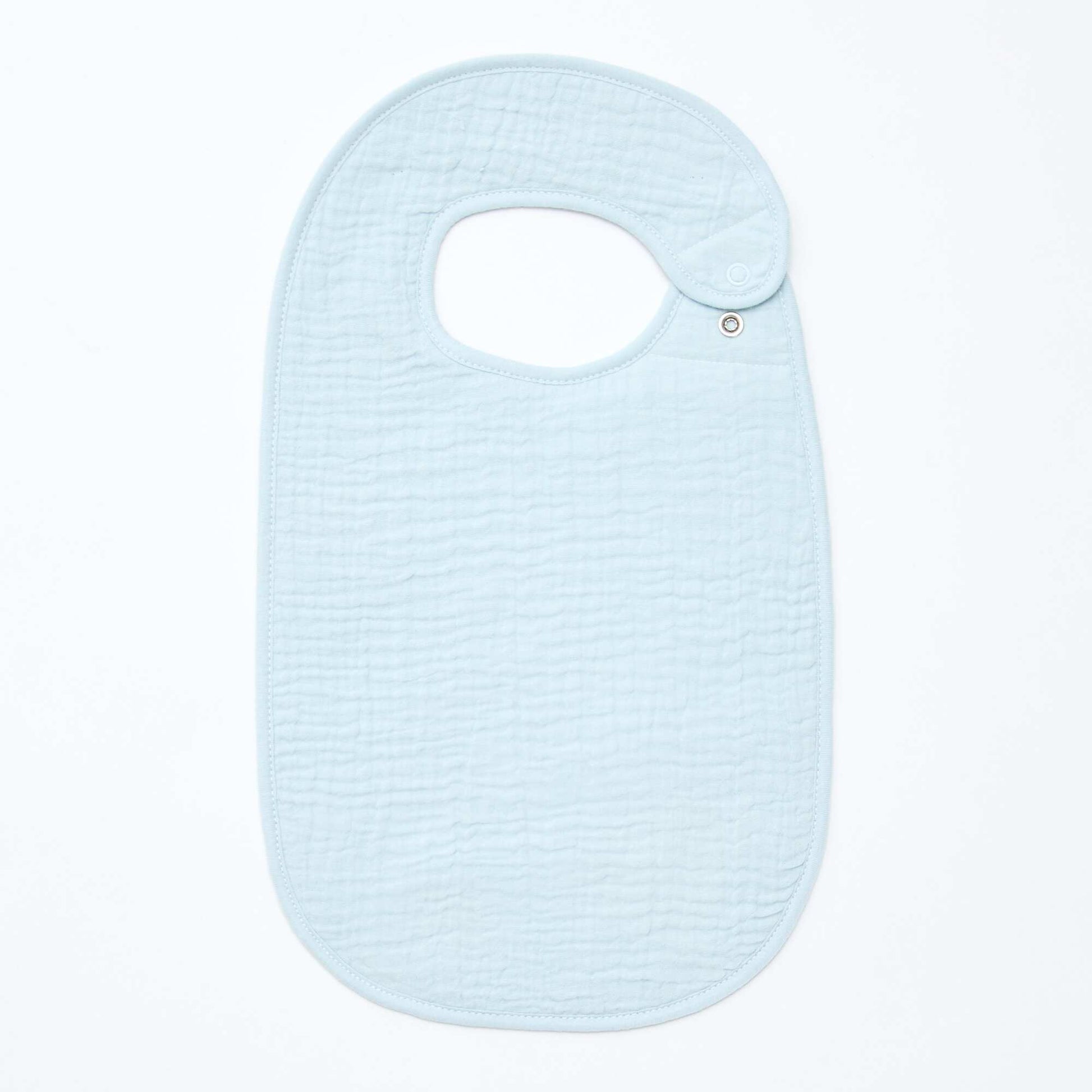Lot de 3 bavoirs en gaze de coton doublure en éponge BLEU