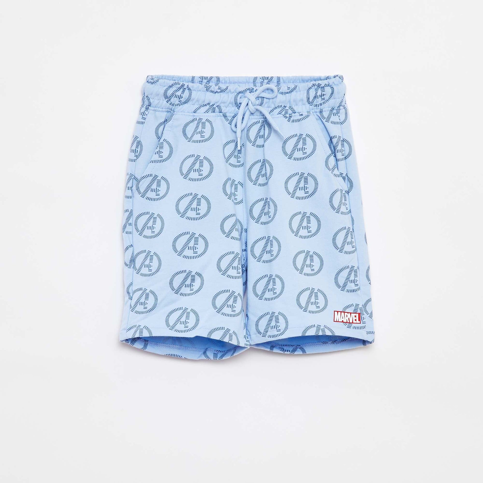Bermuda 'Marvel' en molleton léger avec 2 poches BLEU