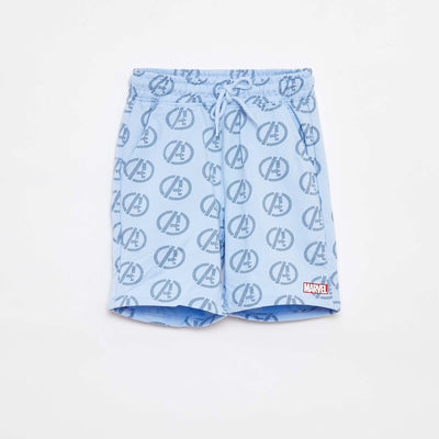 Bermuda 'Marvel' en molleton léger avec 2 poches BLEU