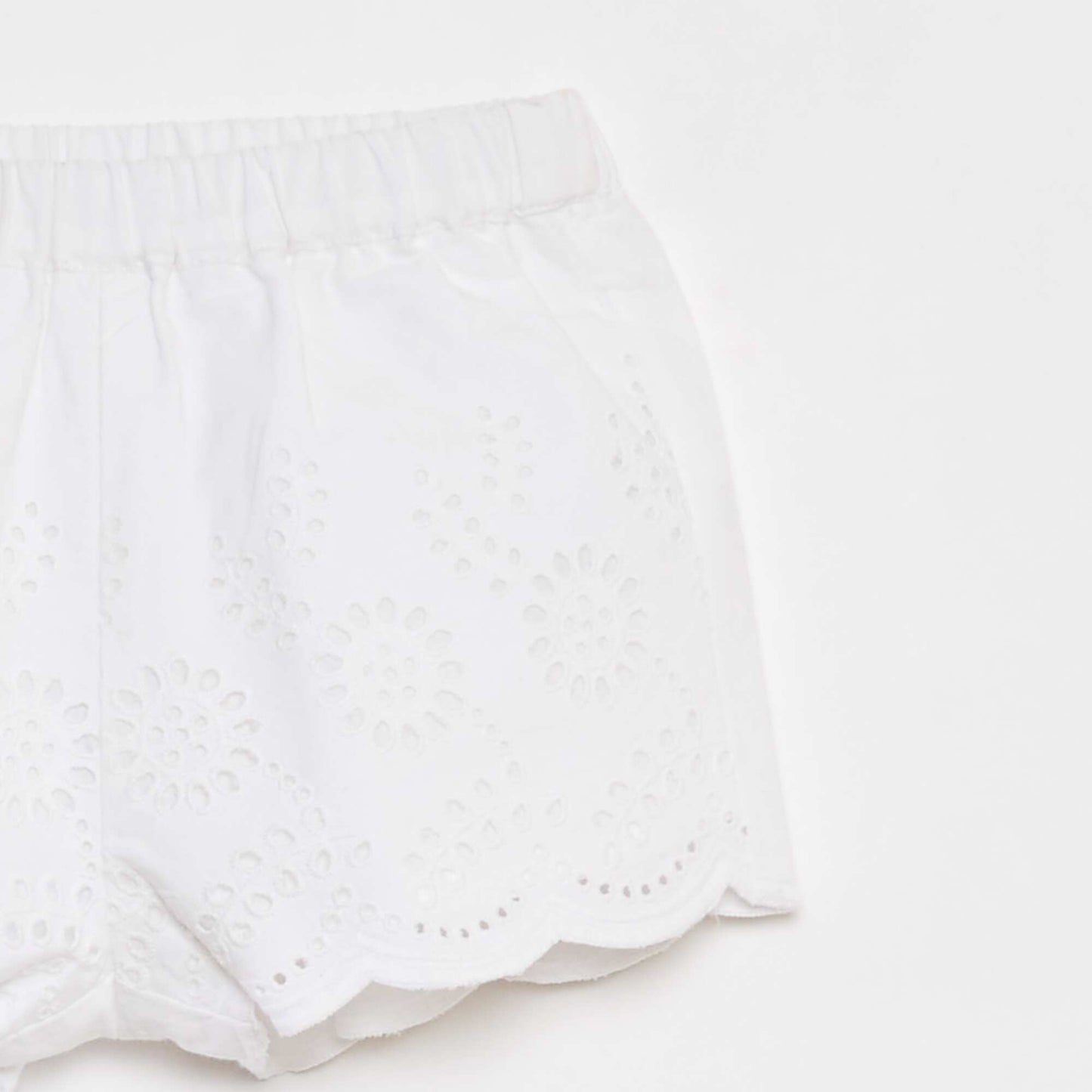 Short en broderies anglaises BLANC