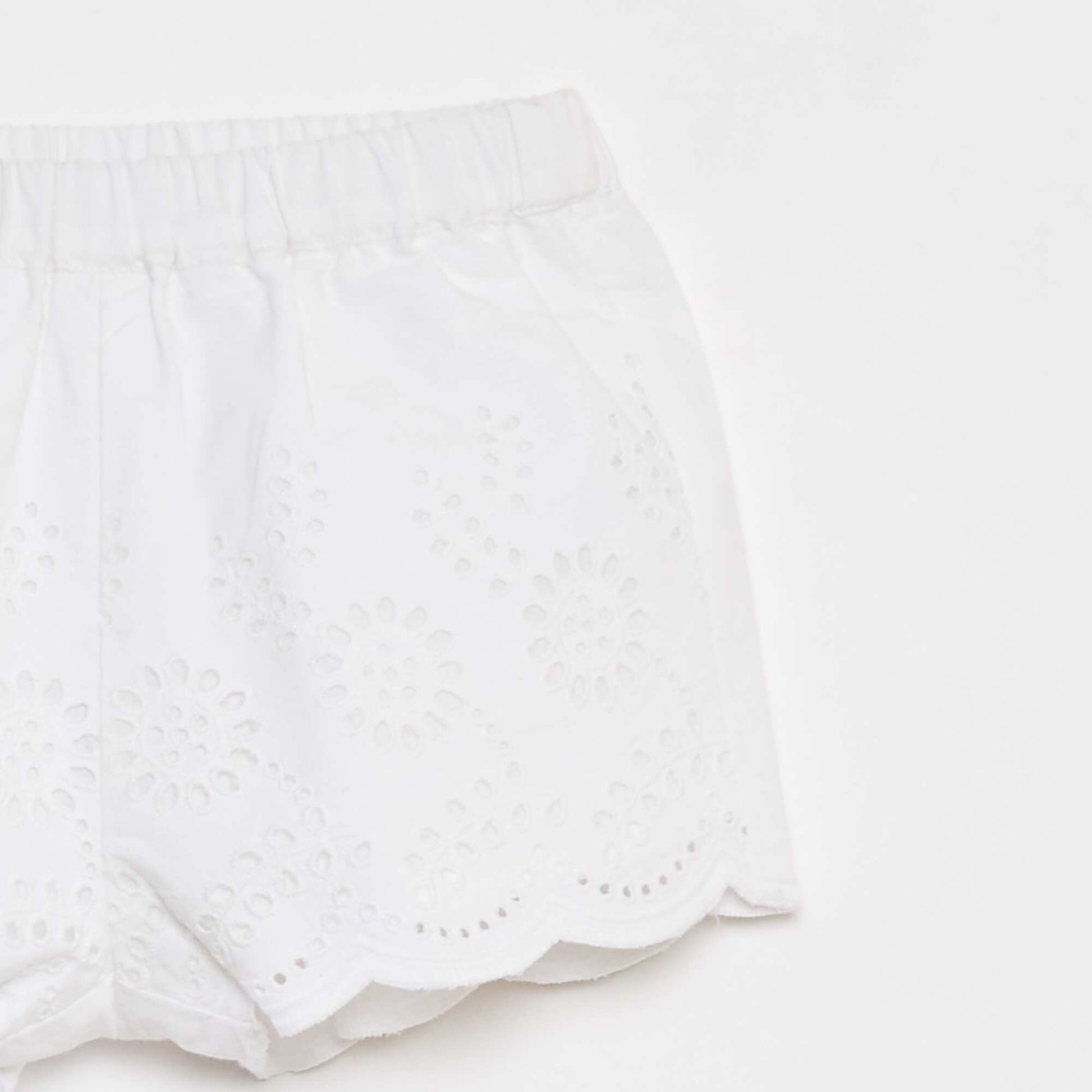 Short en broderies anglaises BLANC
