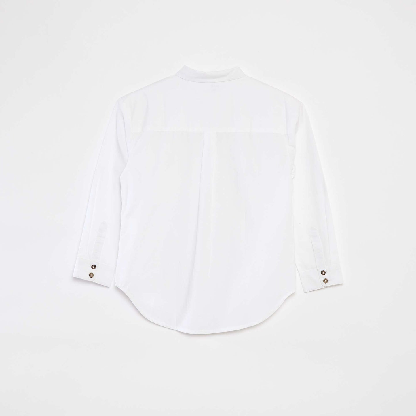 Chemise à manches longues en popeline BLANC