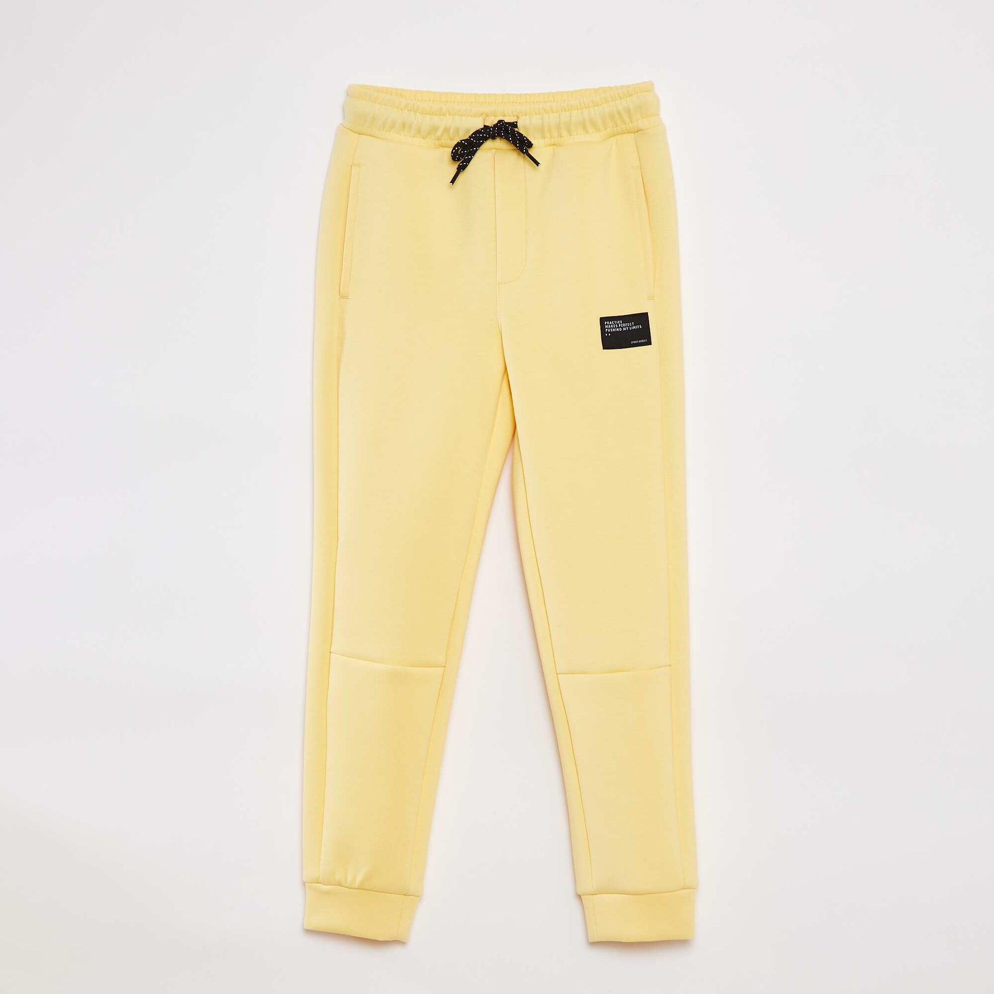 Pantalon de jogging avec taille élastiquée ajustable JAUNE