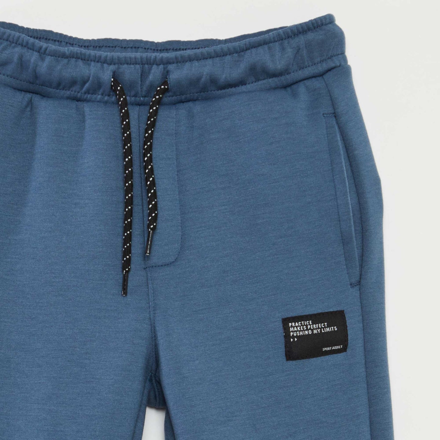 Pantalon de jogging avec taille élastiquée ajustable BLEU