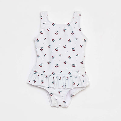 Maillot de bain avec volants - 1 pièce BLANC