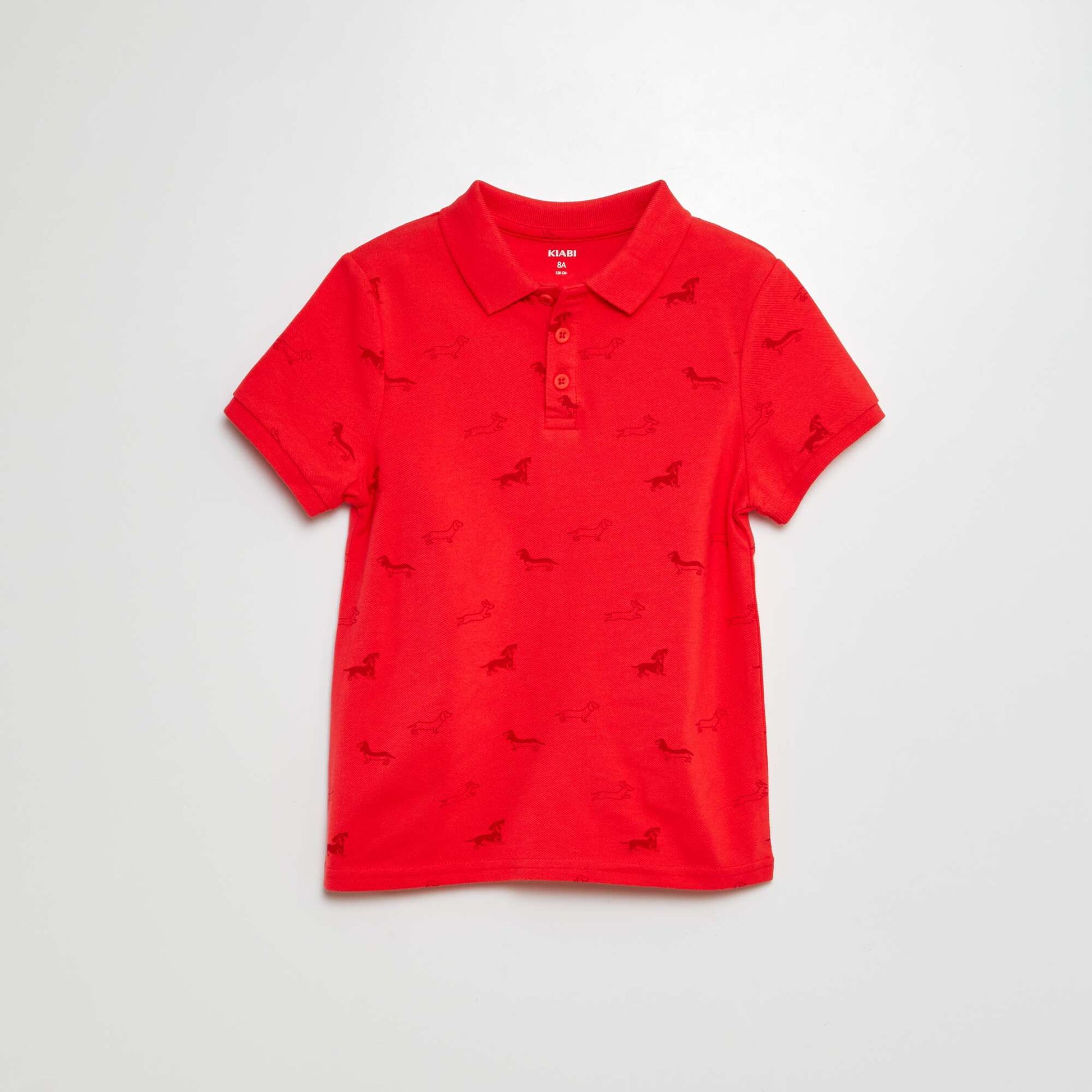 Polo en maille piquée ROUGE