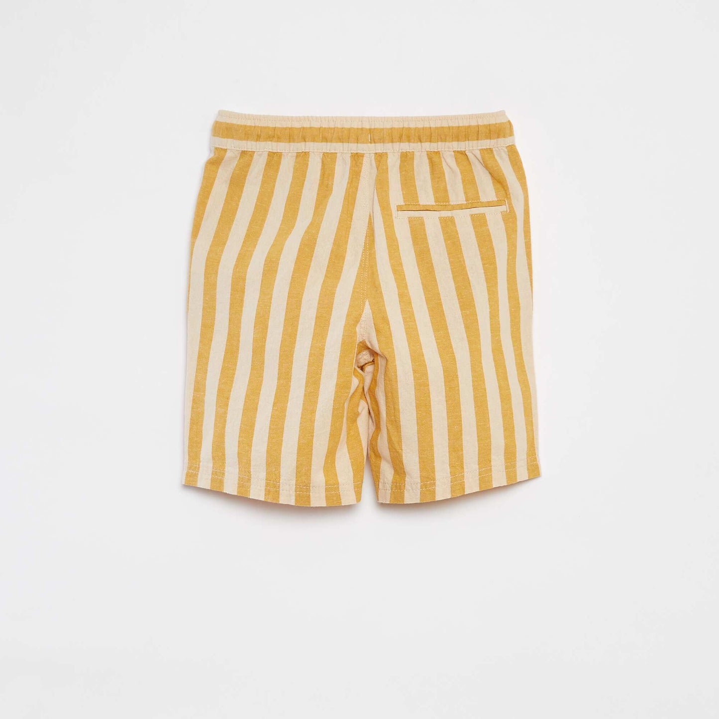 Short rayé avec poches BLANC