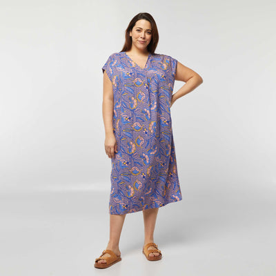 Chemise de nuit imprimée BLEU/ROSE