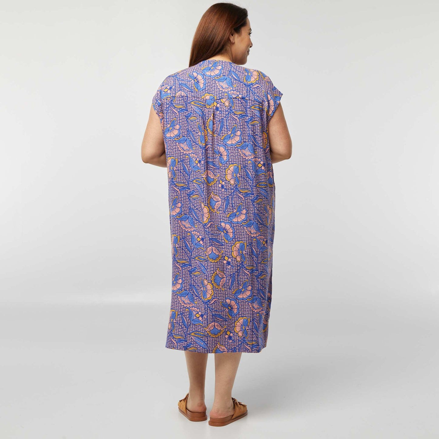 Chemise de nuit imprimée BLEU/ROSE