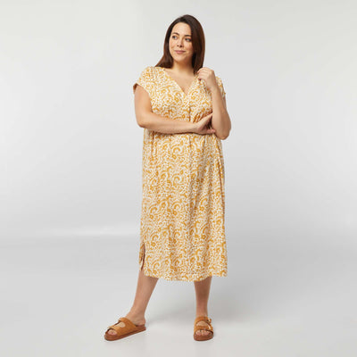 Chemise de nuit imprimée JAUNE