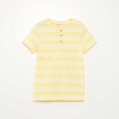 Polo à col tunisien JAUNE