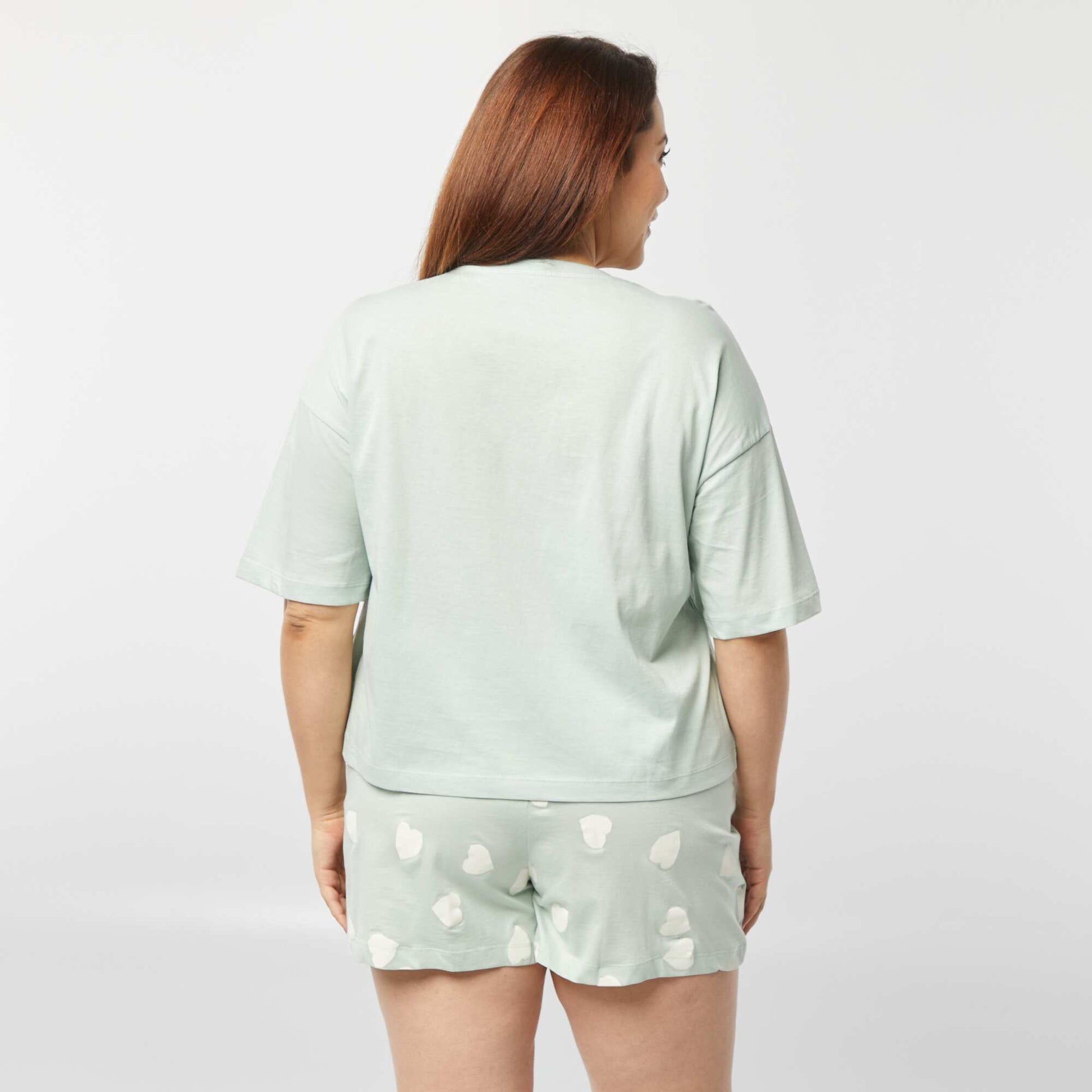 Pyjama court t-shirt + short - 2 pièces VERT