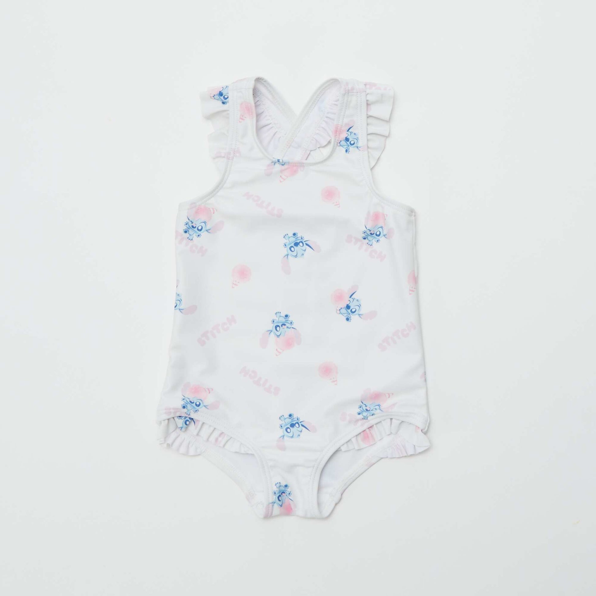Maillot de bain avec volants 'Stitch' 'Disney' - 1 pièce BLANC